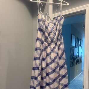 Banana Republic Purple and White Maxi Dress